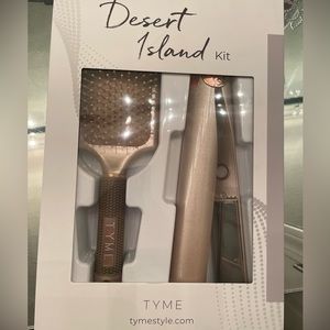 Rose Gold Tyme Iron Pro styling iron. New in box. Includes Tyme paddle brush.